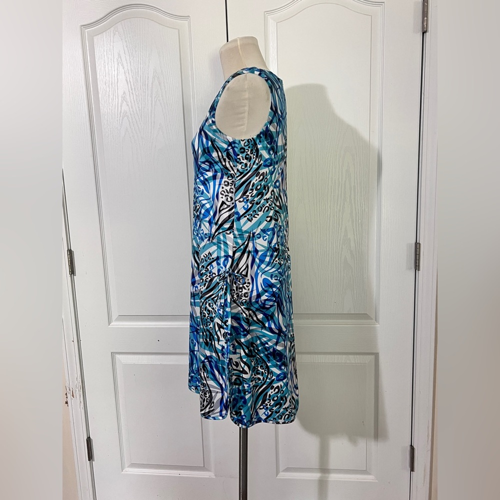 Tango Mango Above Knee Sleeveless Dress Side Ties and Built In Shorts - sz M - Picture 2 of 6